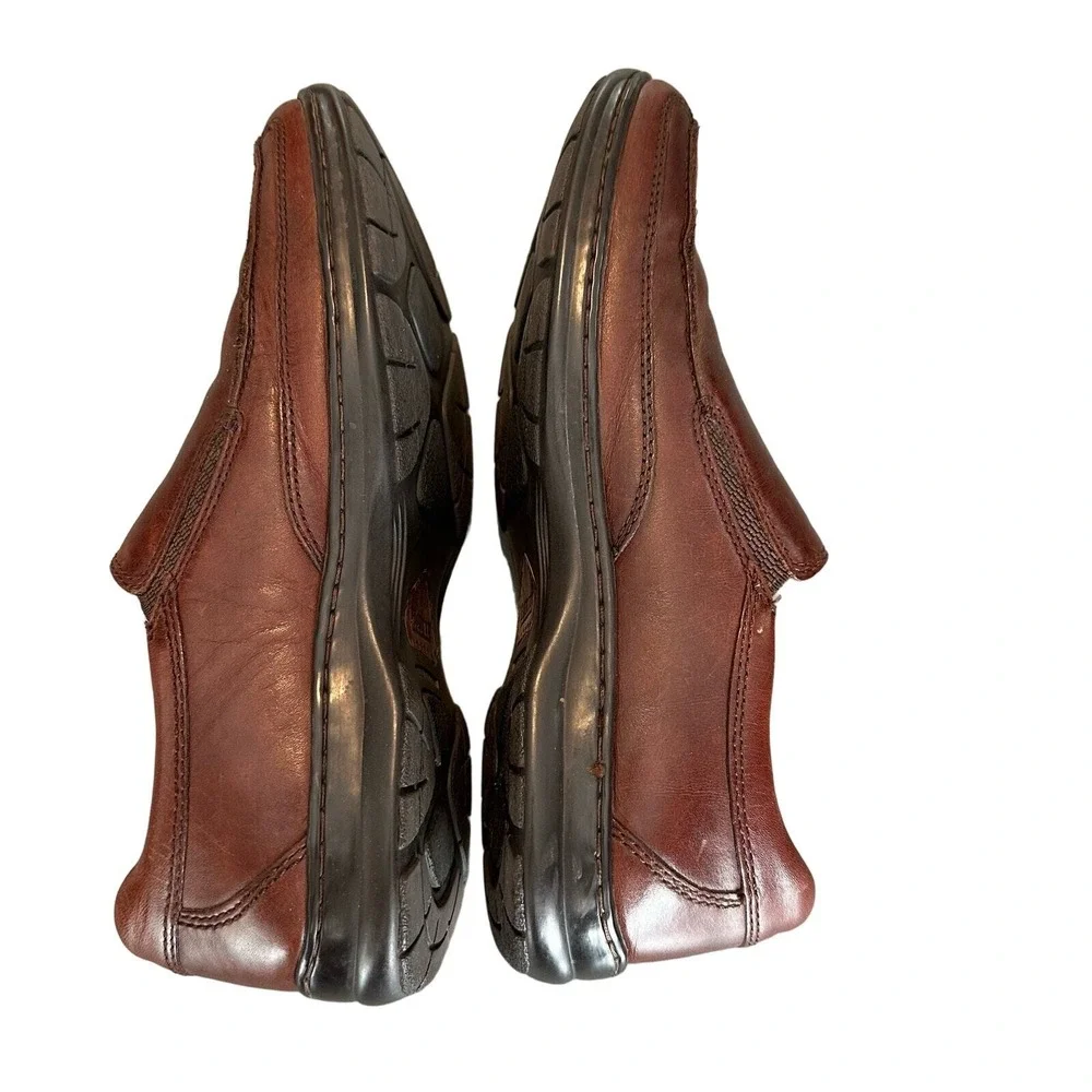 Born Slip On Loafers 10 Brown Leather‎ Square Toe M/WM6455 CBG10 Mens Shoes